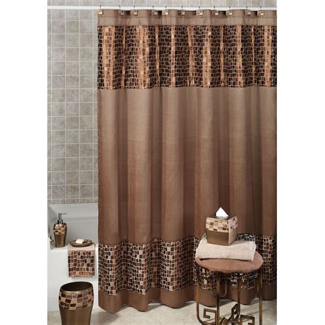 brown tan shower curtains|elegant shower curtain brown pattern.